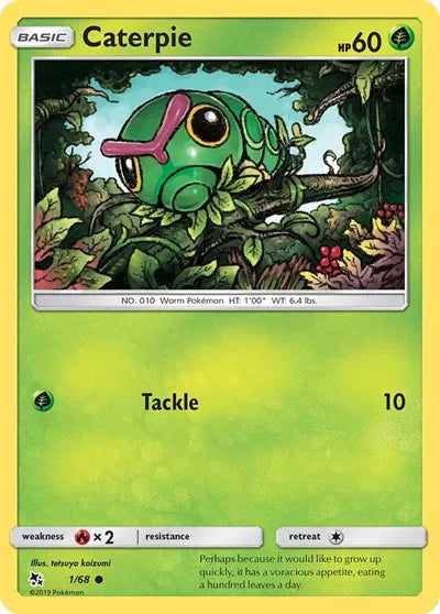 Caterpie 1/68 · Normal (Hidden Fates)