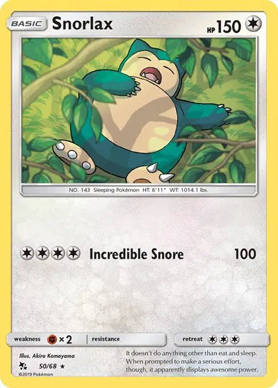Snorlax 50/68 · (Hidden Fates) by Akira Komayama