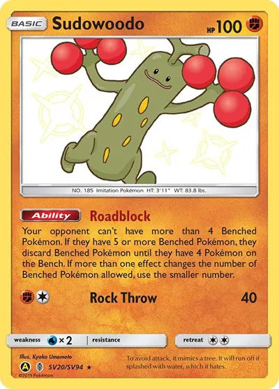 Sudowoodo SV20/SV94 (Hidden Fates: Shiny Vault)