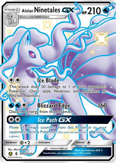 Alolan Ninetales GX SV53/SV94 (Hidden Fates: Shiny Vault)