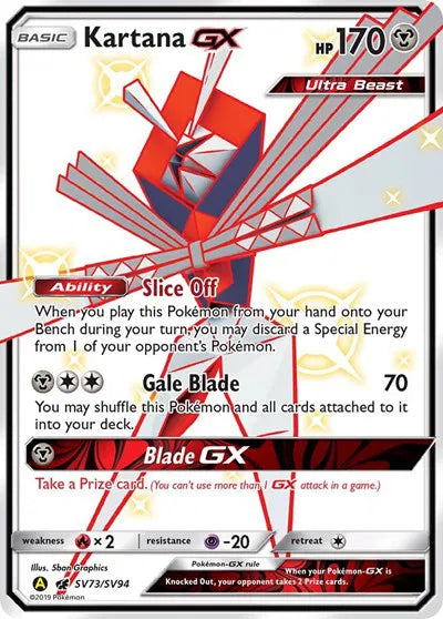 Kartana GX SV73/SV94 (Hidden Fates: Shiny Vault) — PSA 9
