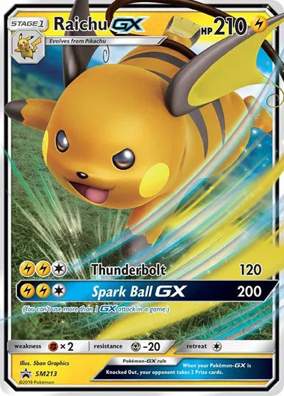 Raichu GX SM213 · Holofoil (Sun & Moon Promo)