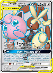 Mega Lopunny & Jigglypuff GX (Full Art) Cosmic Eclipse Ultra Rare 225/236
