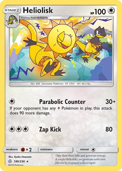 Heliolisk 180/236 · Reverse Holofoil (Cosmic Eclipse)
