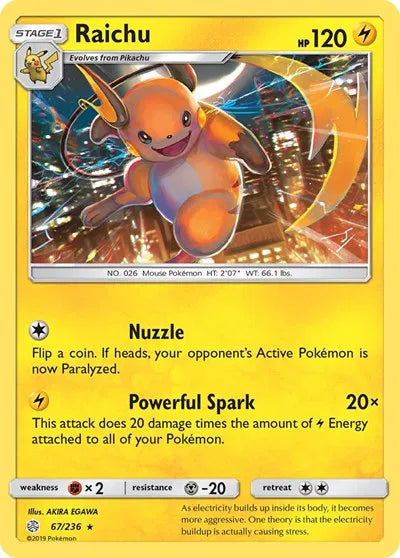 Raichu 67/236 · Reverse Holofoil (Cosmic Eclipse)