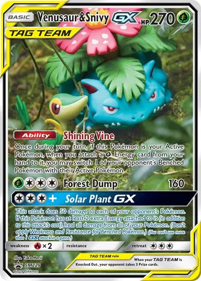 Venusaur & Snivy GX SM229 (Sun & Moon Promo)