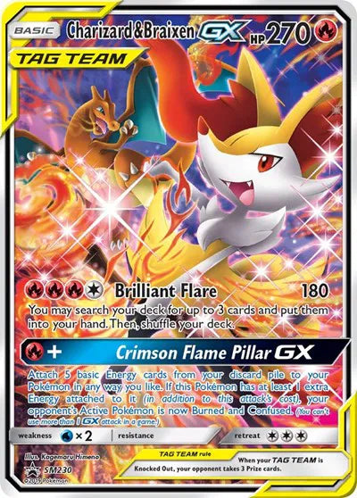 Charizard & Braixen GX SM230 (Sun & Moon Promo)