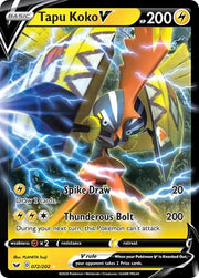 Tapu Koko V 072/202 (Sword & Shield Base Set)