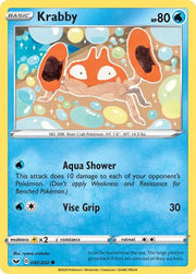 Krabby (Reverse Holofoil) (042) Sword & Shield Base Set Common 042/202