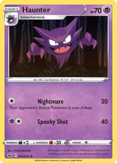 Haunter 084/202 · (Sword & Shield Base Set)
