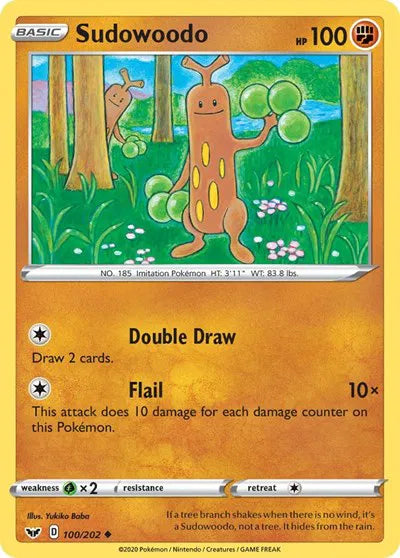 Sudowoodo 100/202 · Reverse Holofoil (Sword & Shield Base Set) 3