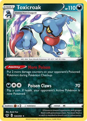 Toxicroak 124/202 · Holofoil (Sword & Shield Base Set)