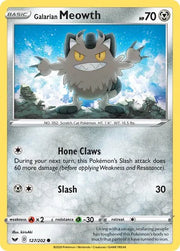 Galarian Meowth 127/202 · Normal (Sword & Shield Base Set)