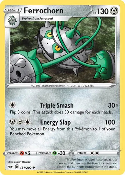 Ferrothorn 131/202 · Reverse Holofoil (Sword & Shield Base Set)