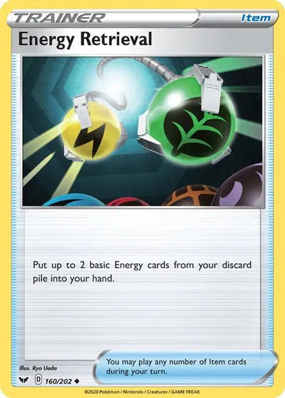 Energy Retrieval 160/202 · Normal (Sword & Shield Base Set)