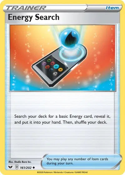 Energy Search 161/202 · Normal (Sword & Shield Base Set)
