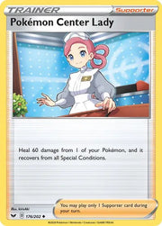 Pokemon Center Lady 176/202 · Reverse Holofoil (Sword & Shield Base Set)