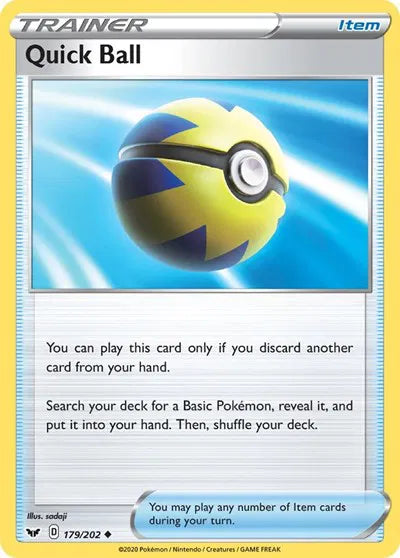 Quick Ball 179/202 · Normal (Sword & Shield Base Set)