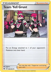 Team Yell Grunt 184/202 · Normal (Sword & Shield Base Set)