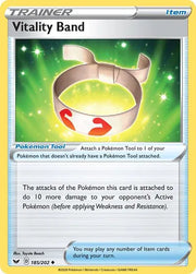 Vitality Band 185/202 · Normal (Sword & Shield Base Set)
