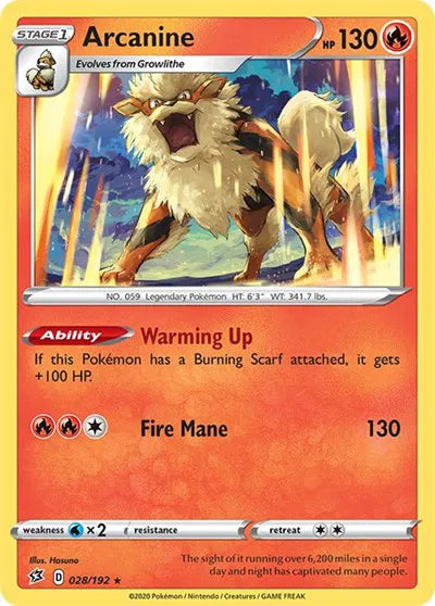 Arcanine 028/192 · Normal (Rebel Clash)