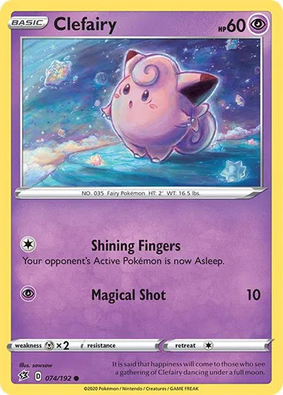 Clefairy 074/192 · Reverse Holofoil (Rebel Clash)