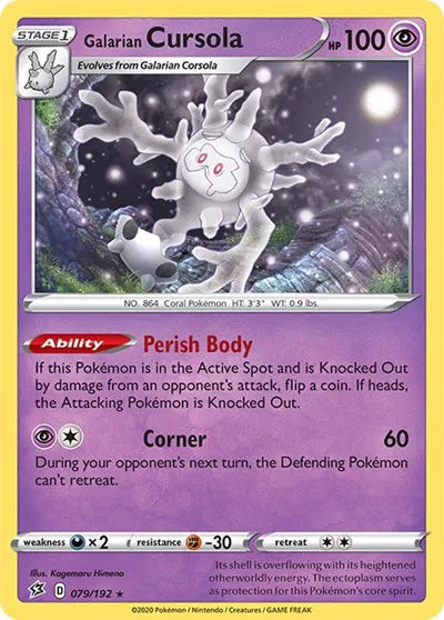 Galarian Cursola 079/192 · Reverse Holofoil (Rebel Clash)