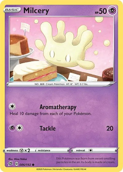Milcery 086/192 · Reverse Holofoil (Rebel Clash)