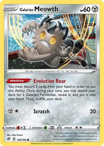 Galarian Meowth 126/192 · Normal (Rebel Clash)