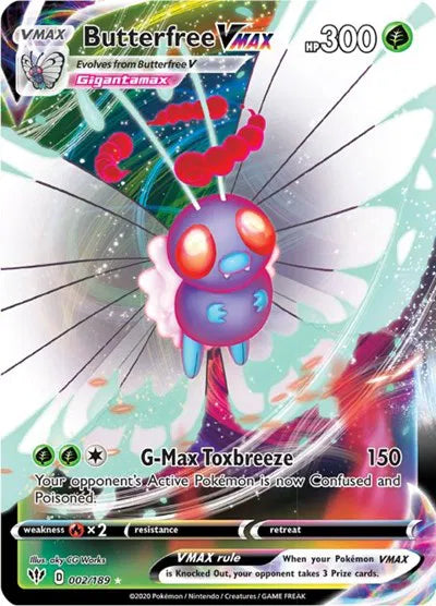 Butterfree VMAX 002/189 (Darkness Ablaze)