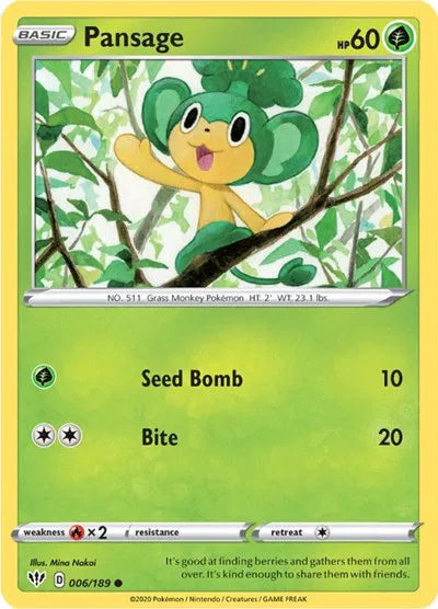Pansage 006/189 · Normal (Darkness Ablaze)