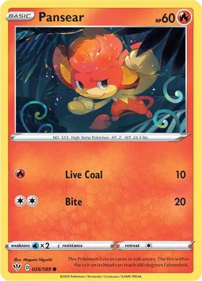 Pansear 026/189 · Normal (Darkness Ablaze)