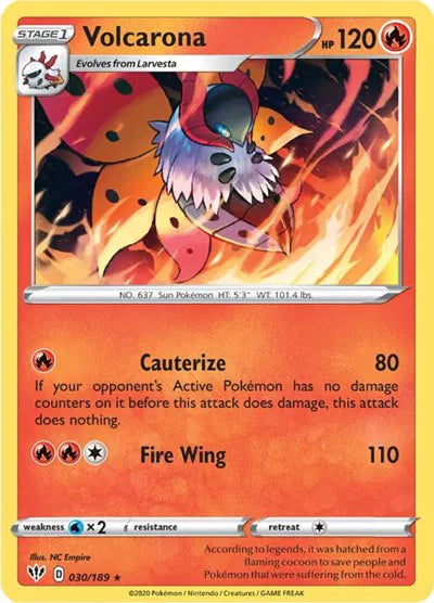 Volcarona 030/189 · Reverse Holofoil (Darkness Ablaze)