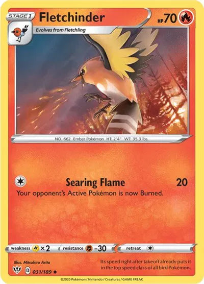 Fletchinder 031/189 · Normal (Darkness Ablaze)