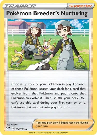 Pokemon Breeder's Nurturing 166/189 · Normal (Darkness Ablaze)