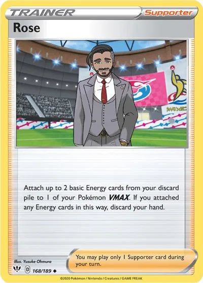 Rose 168/189 · Reverse Holofoil (Darkness Ablaze)
