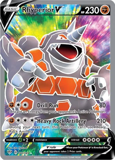Rhyperior V (Full Art) 181/189 (Darkness Ablaze)
