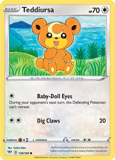 Teddiursa 138/189 · Reverse Holofoil (Darkness Ablaze)