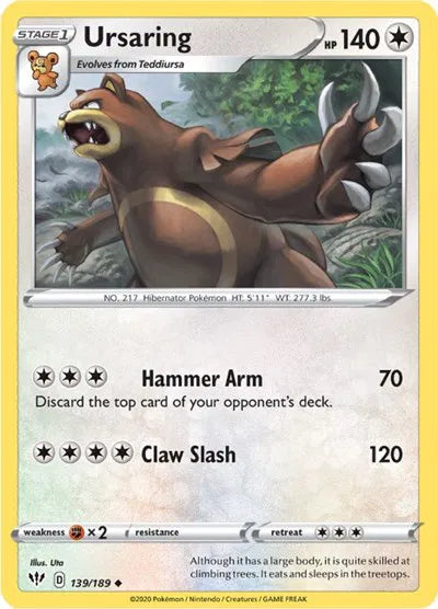 Ursaring 139/189 · Normal (Darkness Ablaze)