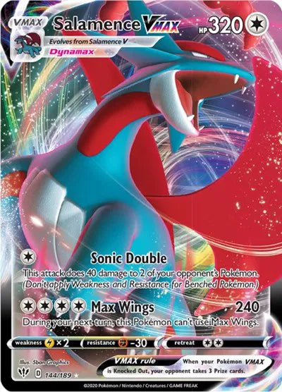 Salamence VMAX 144/189 · Holofoil (Darkness Ablaze)
