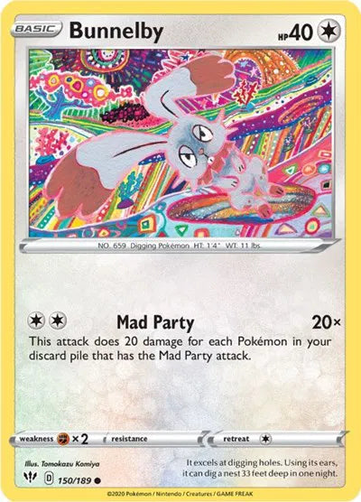 Bunnelby 150/189 · (Darkness Ablaze by Tomokazu Komiya