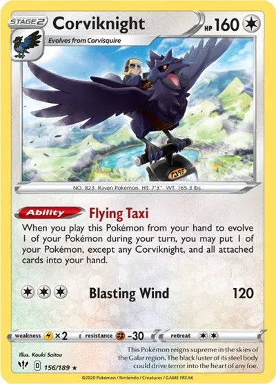 Corviknight 156/189 · Holofoil (Darkness Ablaze)