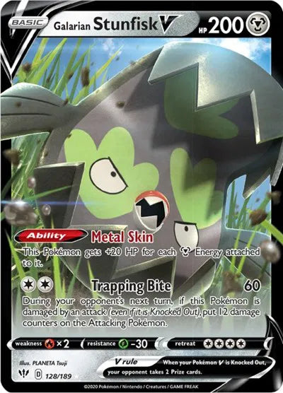 Galarian Stunfisk V 128/189 (Darkness Ablaze)