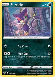 Purrloin 106/189 · Normal (Darkness Ablaze)