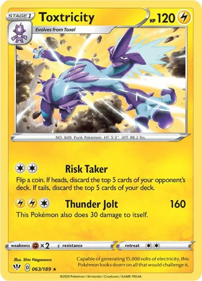 Toxtricity 063/189 · Reverse Holofoil (Darkness Ablaze)