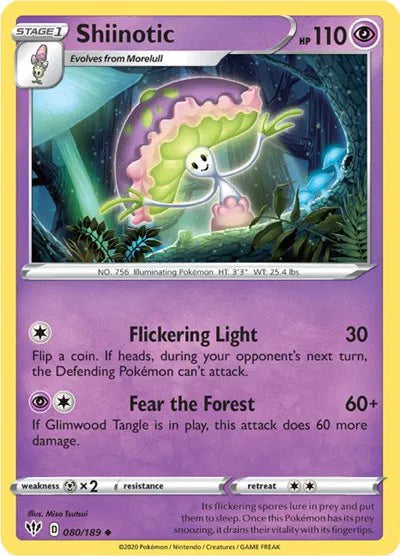 Shiinotic 080/189 · Normal (Darkness Ablaze)