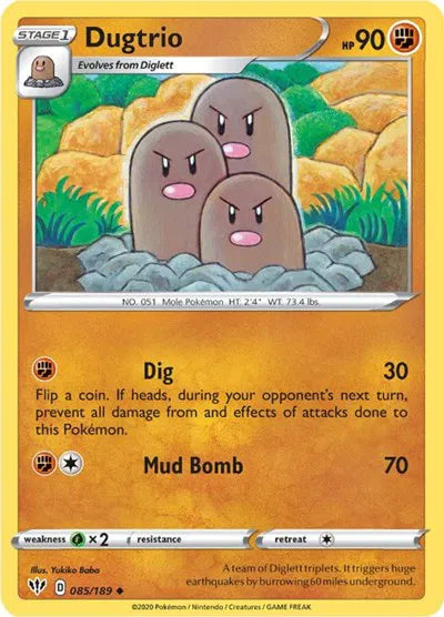 Dugtrio Darkness Ablaze Uncommon 085/189