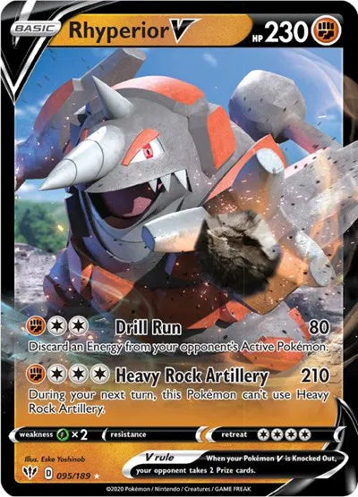 Rhyperior V 095/189 · Holofoil (Darkness Ablaze)