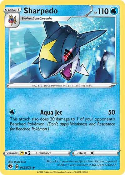 Sharpedo 12/73 · Reverse Holofoil (Champion's Path)