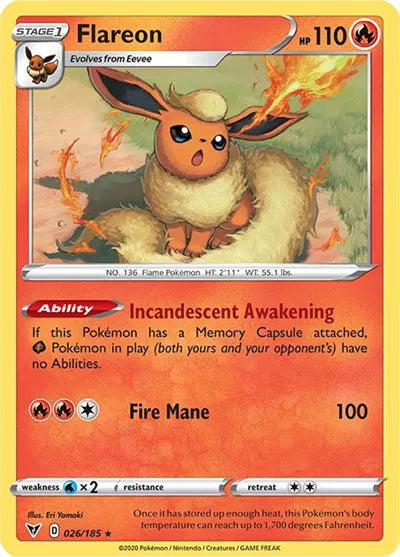 Flareon 026/185 · Normal (Vivid Voltage)